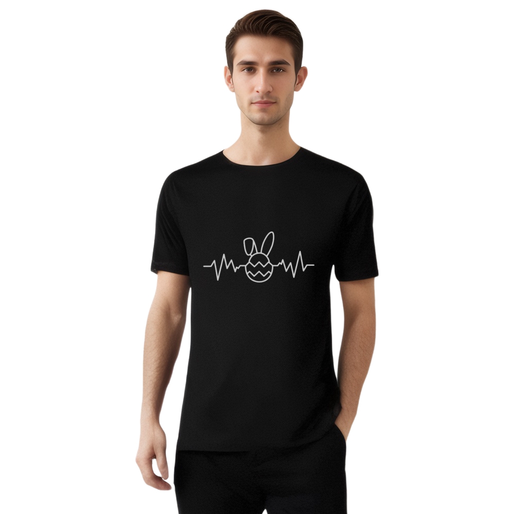 Egg Rabbit Heartbeat Easter Festival T-shirt
